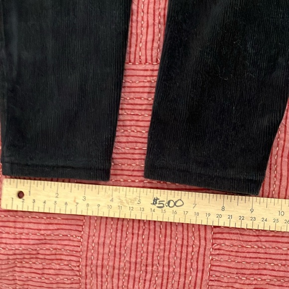 HUE velvety corduroy jean look leggings / Black Cotton Blend - Picture 12 of 16